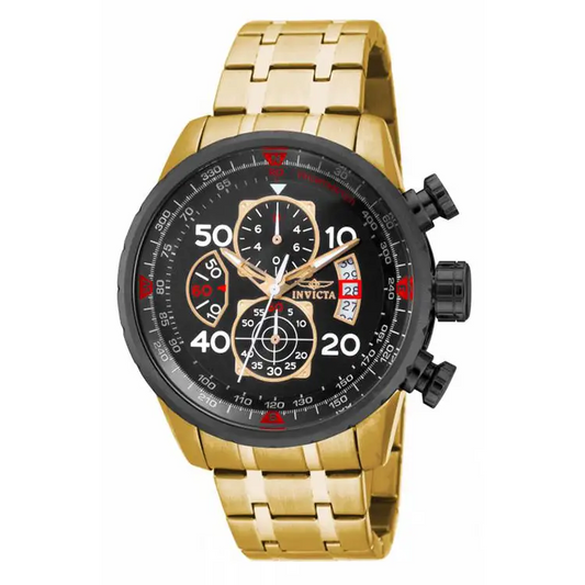 Invicta Men’s Aviator Chronograph 100m Gold-Plated Stainless