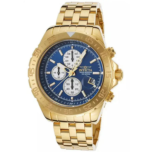 Invicta Men’s Aviator Chronograph 100m Gold Plated Stainless