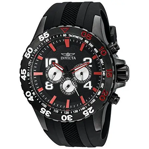 Invicta Men’s Aviator Chronograph Analog Quartz Black