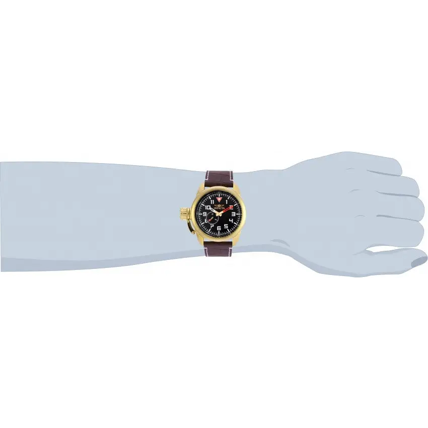 Invicta Men’s Aviator Lefty Chrono 100m S Steel Dark Brown