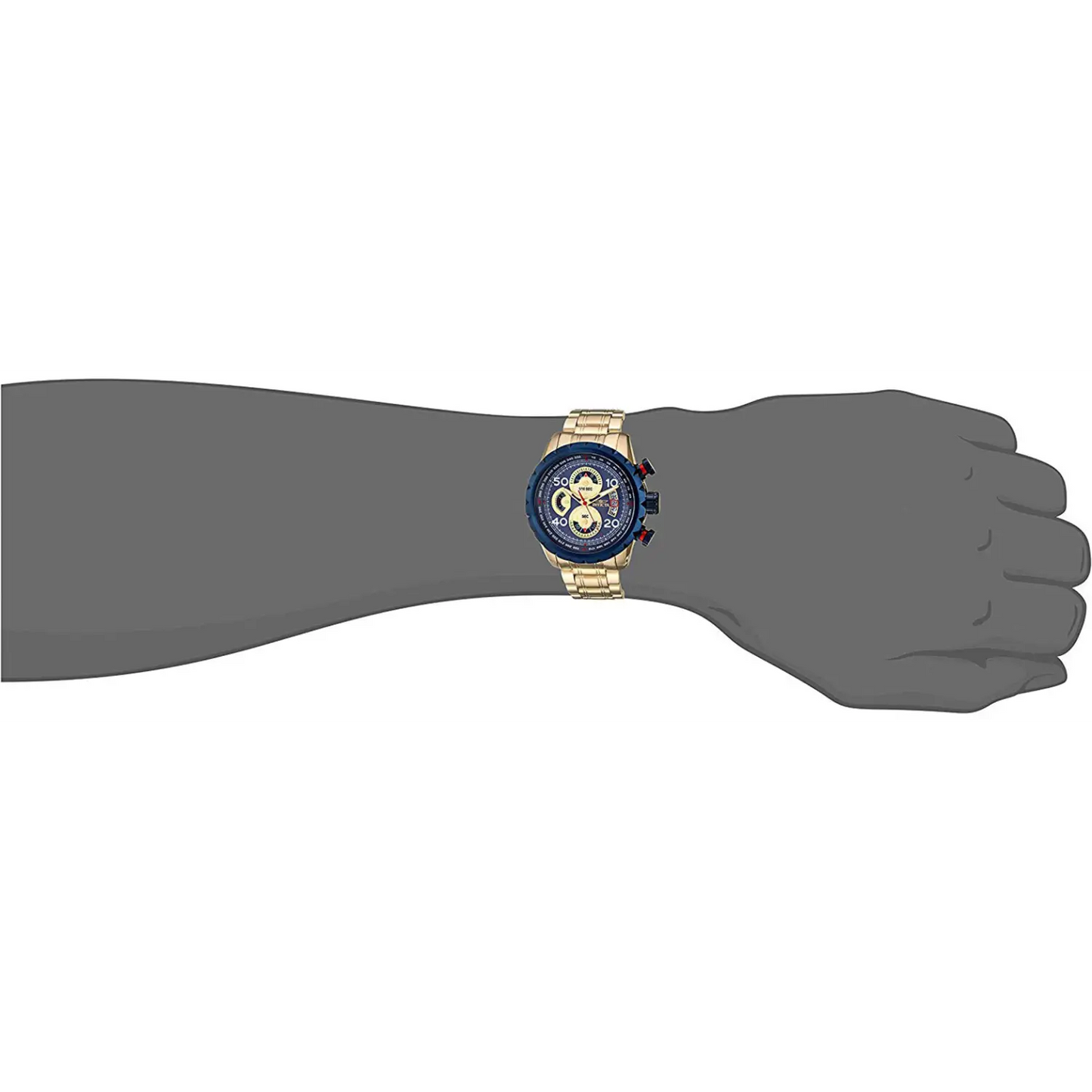 Invicta Men’s Aviator Quartz Chrono 100m Gold Tone Stainless