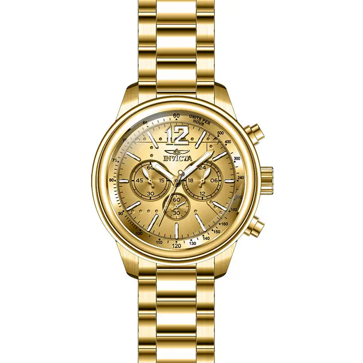 Invicta Men’s Aviator Quartz Chrono 100m Gold Tone Stainless