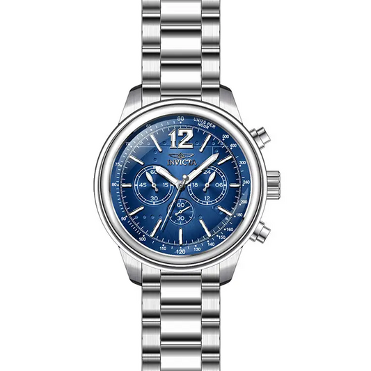 Invicta Men’s Aviator Quartz Chrono Blue Dial 100m Stainless