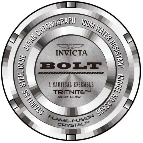 Invicta Men’s Bolt Quartz Chrono Stainless Steel Watch 29596