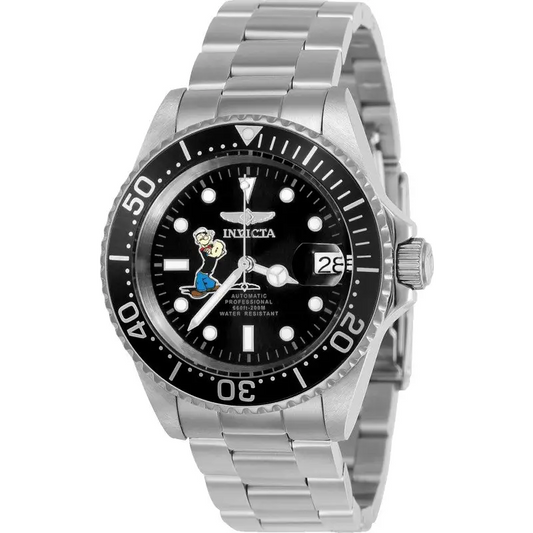 Invicta Men’s Character Automatic 3 Hand Black Dial Watch
