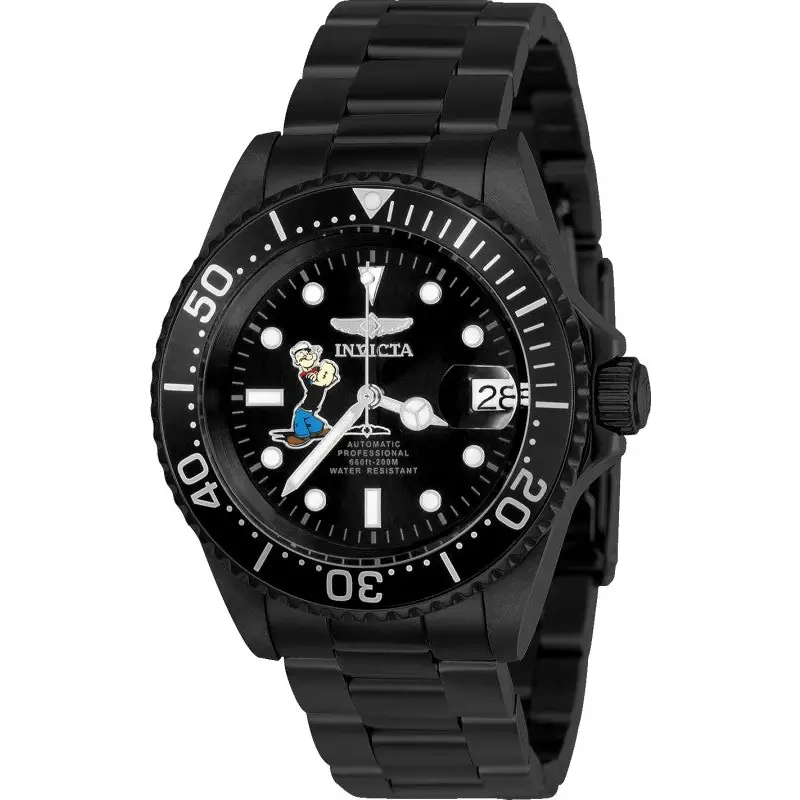 Invicta Men’s Character Automatic 3 Hand Black Dial Watch