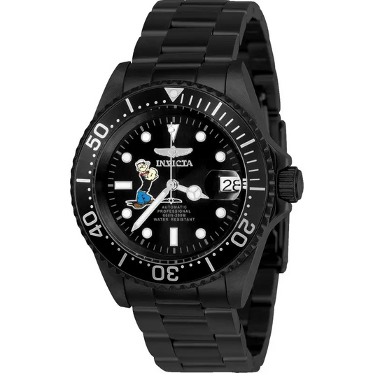 Invicta Men’s Character Automatic 3 Hand Black Dial Watch