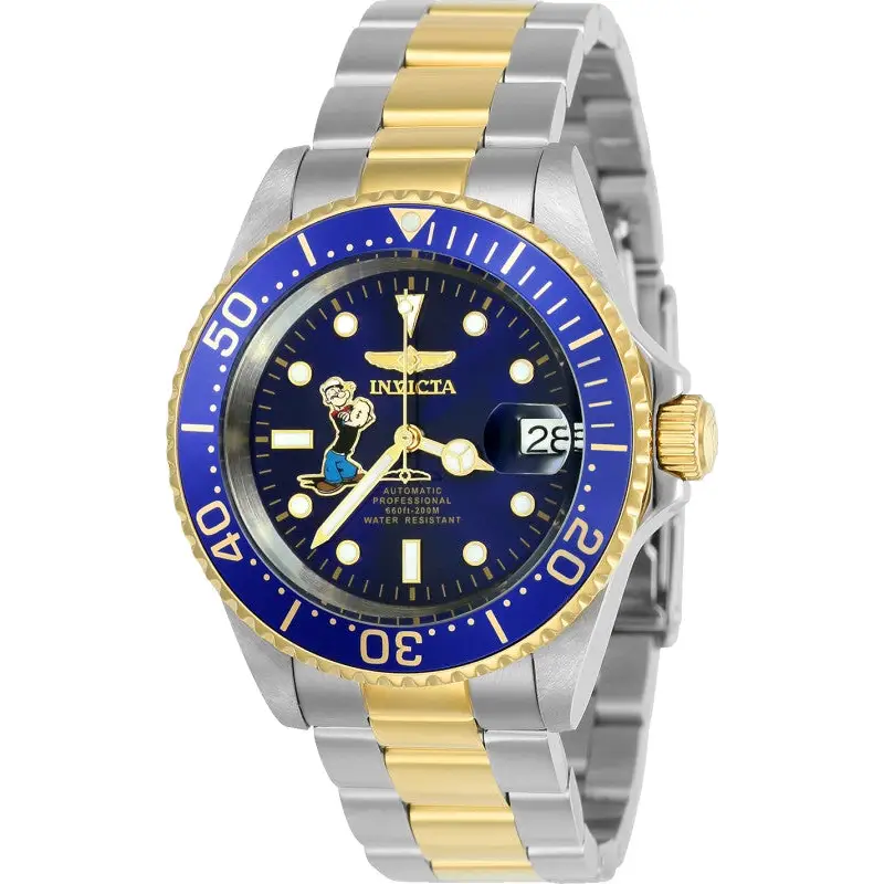 Invicta Men’s Character Automatic 3 Hand Blue Dial Watch