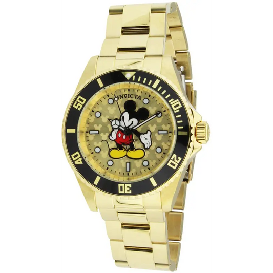 Invicta Men’s Disney Quartz 100m Gold Tone Stainless Steel