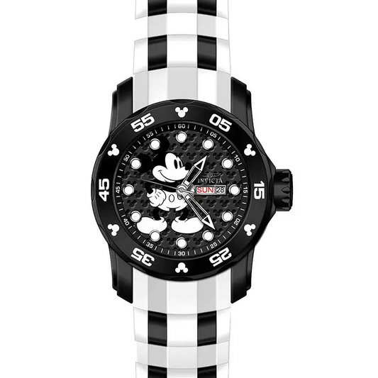 3 Hand Silicone Strap Black Dial Watch