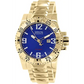 Invicta Men’s Excursion 200m Blue Dial Gold Plated Stainless