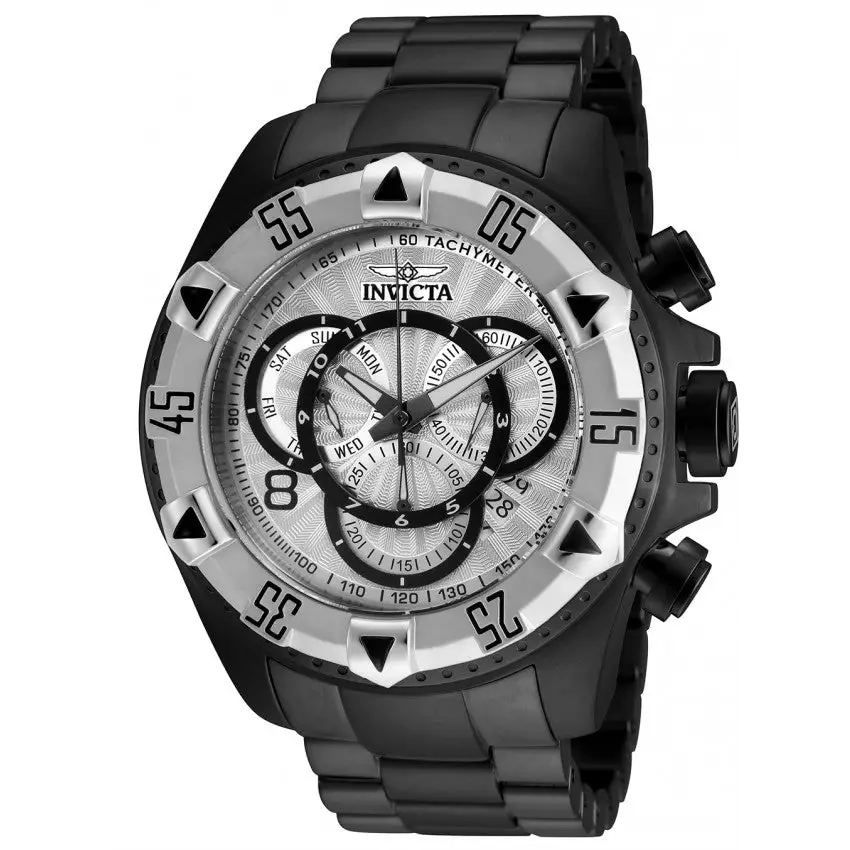 Invicta Men's Excursion Chronograph 200m Black-Tone Stainless Steel Wa ...
