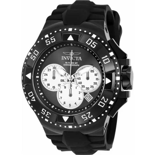 Invicta Men’s Excursion Quartz Chronograph Black Silver Dial