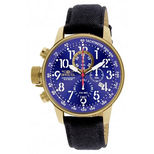 Invicta Men’s I-Force Chronograph Tachymeter Blue Dial Cloth
