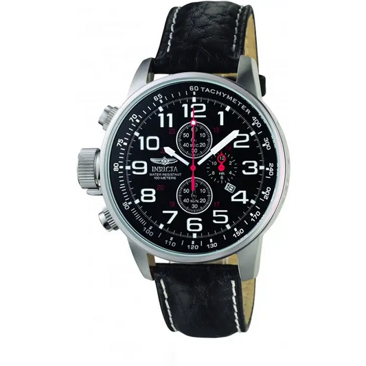 Invicta Men’s I-Force Lefty Stainless Steel Black Leather