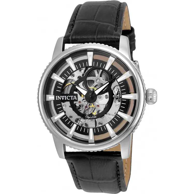 Invicta Men’s Objet D’Art Skeletonized Dial Watch