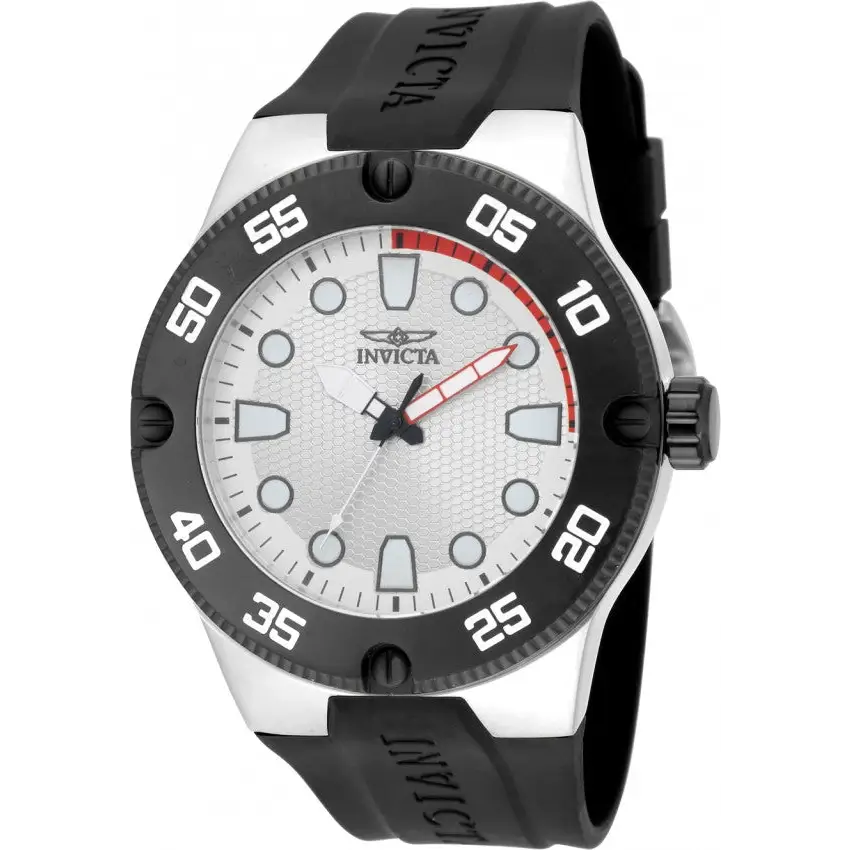 Invicta Men’s Pro Dive 50m Stainless Steel Silicone Black