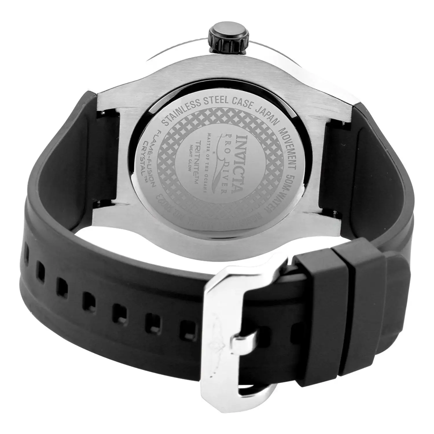 Invicta Men’s Pro Dive 50m Stainless Steel Silicone Black