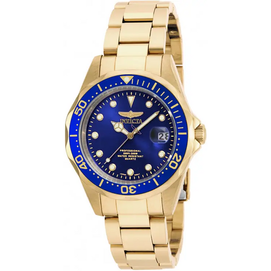 Invicta Men’s Pro Diver 200m Quartz Gold Plated Stainless