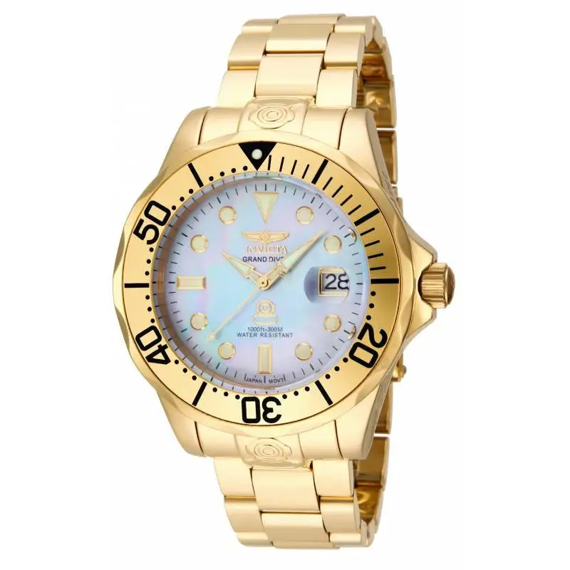 Invicta Men’s Pro Diver 300m Quartz Gold Plated Stainless