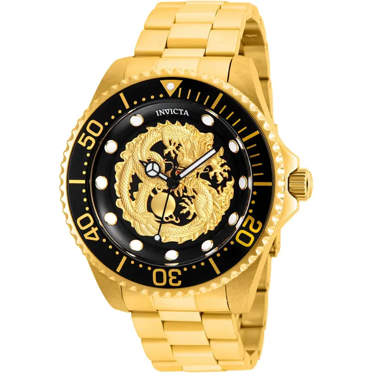 Invicta Men’s Pro Diver Automatic 100m Gold Plated Stainless