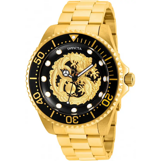 Invicta Men’s Pro Diver Automatic 100m Gold Plated Stainless