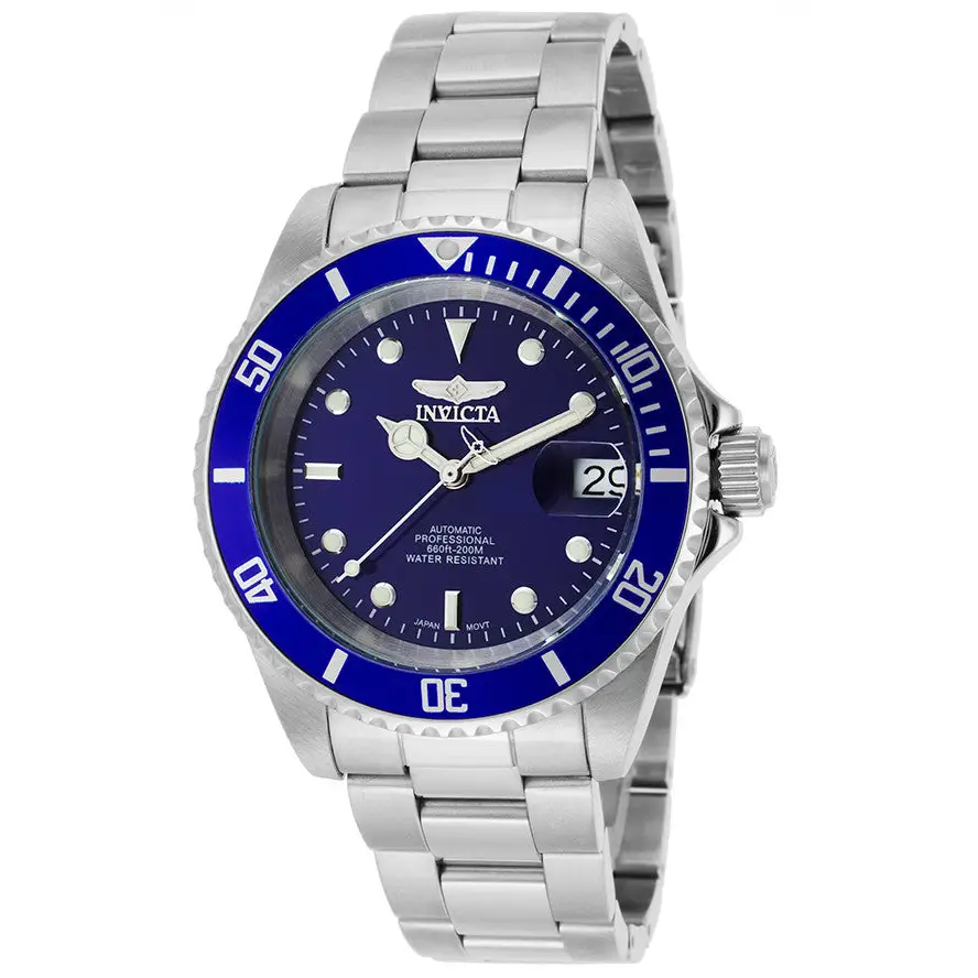 Invicta Men’s Pro Diver Automatic 200m Blue Dial Stainless