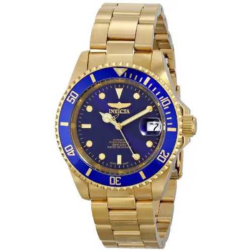 Invicta Men’s Pro Diver Automatic 200m Gold Plated Stainless