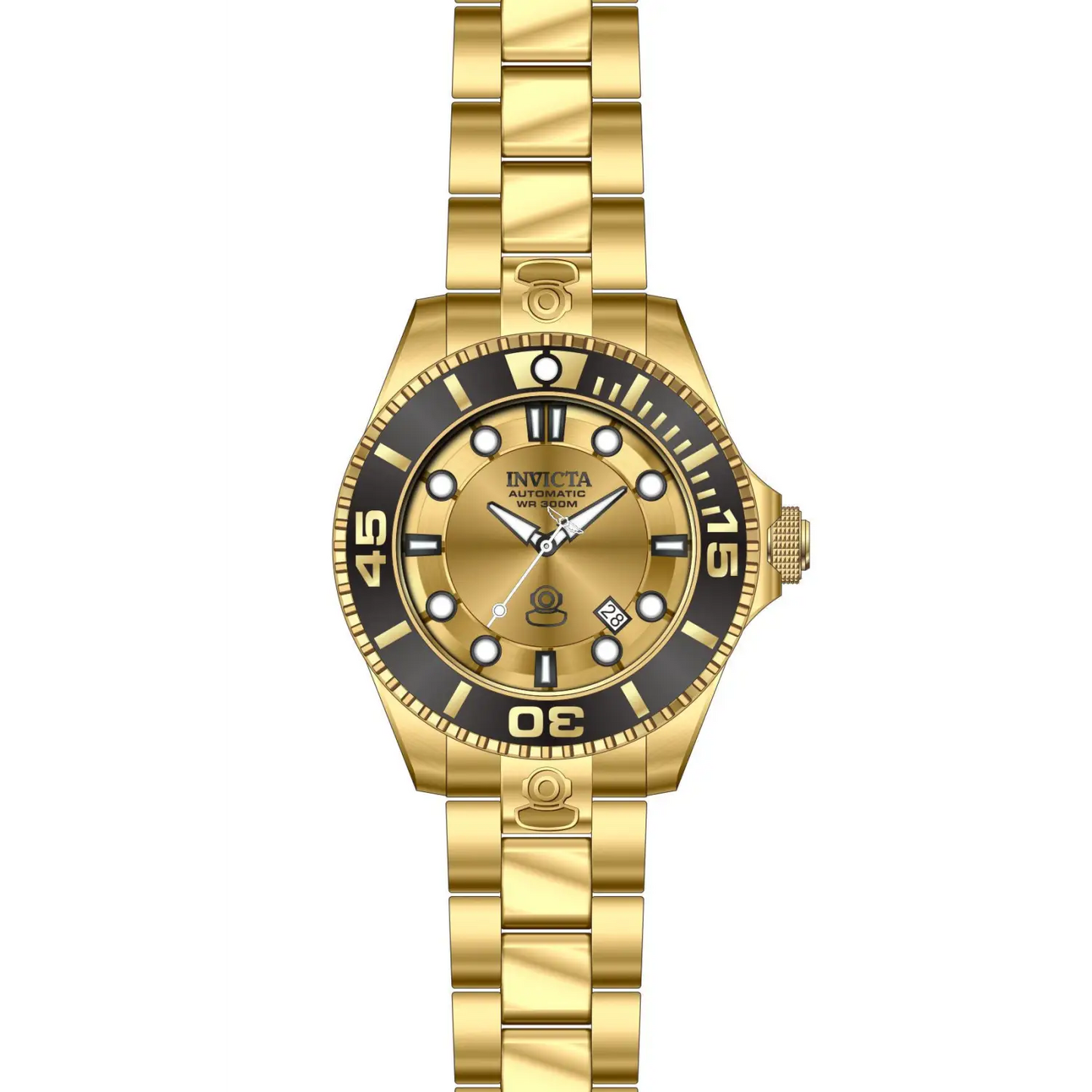 Invicta Men’s Pro Diver Automatic 300m Gold Plated Stainless