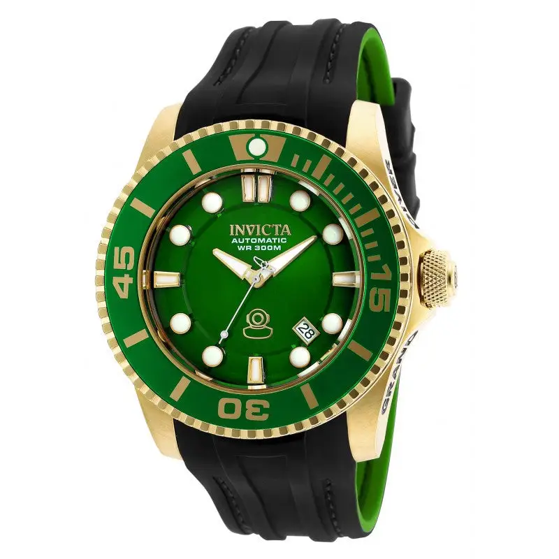 Invicta Men’s Pro Diver Automatic 300m S. Steel Black/Green