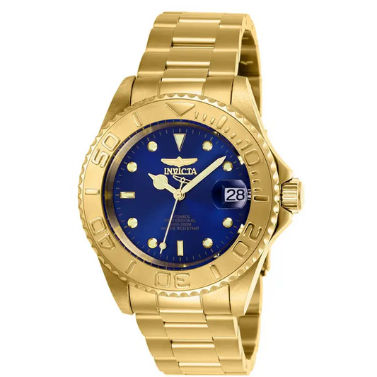 Invicta Men’s Pro Diver Automatic Gold Plated Blue Dial