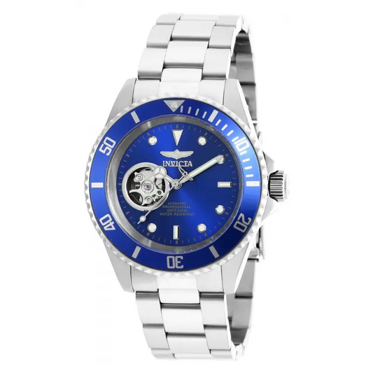 Invicta Men’s Pro Diver Blue Face 200m Stainless Steel Watch