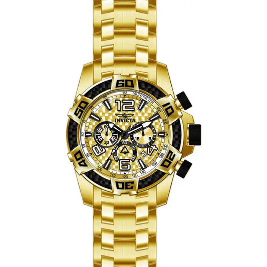 Invicta Men’s Pro Diver Chrono 100m Gold-Plated S. Steel