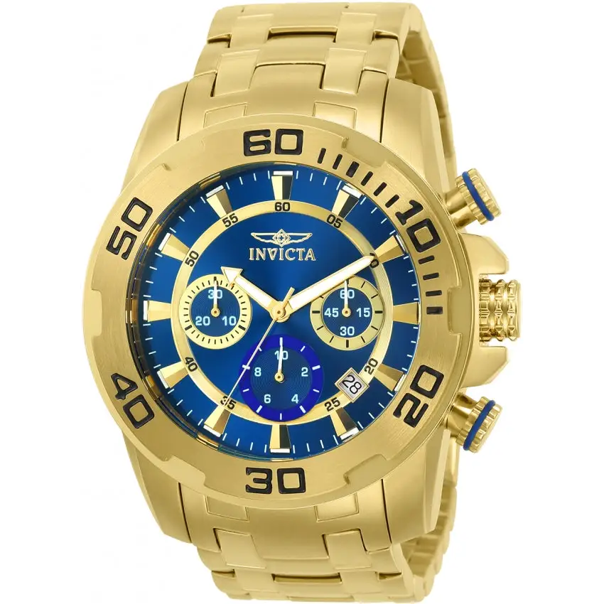 Invicta Men’s Pro Diver Chrono 100m Gold Stainless Steel