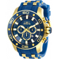Invicta Men’s Pro Diver Chrono 100m Gold-Tone S. Steel Blue