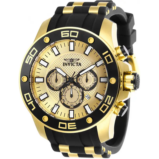 Invicta Men’s Pro Diver Chrono 100m Gold Tone S. Steel
