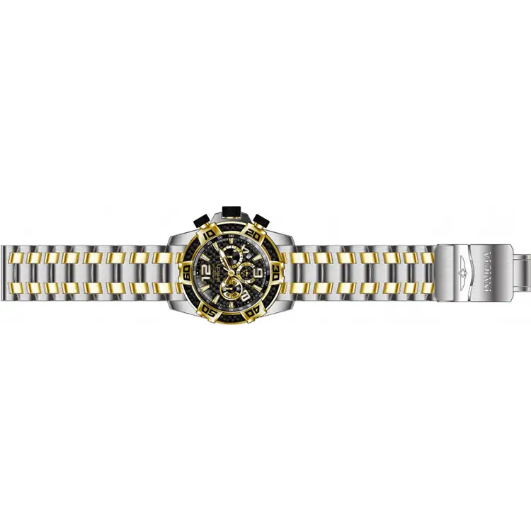 Invicta Men’s Pro Diver Chrono 100m Two-Tone S. Steel Black