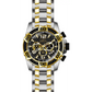 Invicta Men’s Pro Diver Chrono 100m Two-Tone S. Steel Black