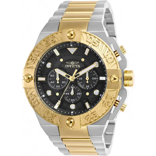 Invicta Men’s Pro Diver Chrono 100m Two-Toned S. Steel Black