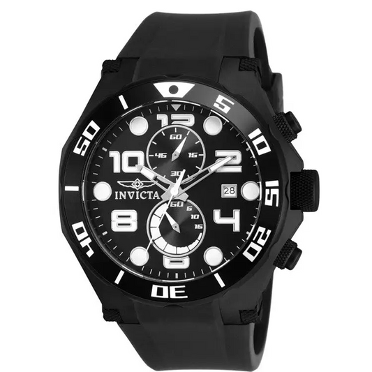 Invicta Men’s Pro Diver Chrono Black Stainless Steel /