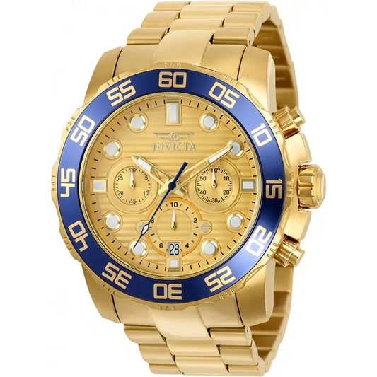 Invicta Men’s Pro Diver Chronograph 100m Gold Tone Stainless