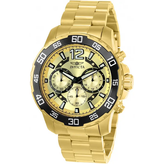 Invicta Men’s Pro Diver Chronograph 100m Gold Tone Stainless