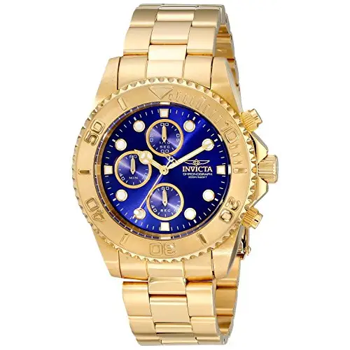 Invicta Men’s Pro Diver Chronograph 200m Gold Plated