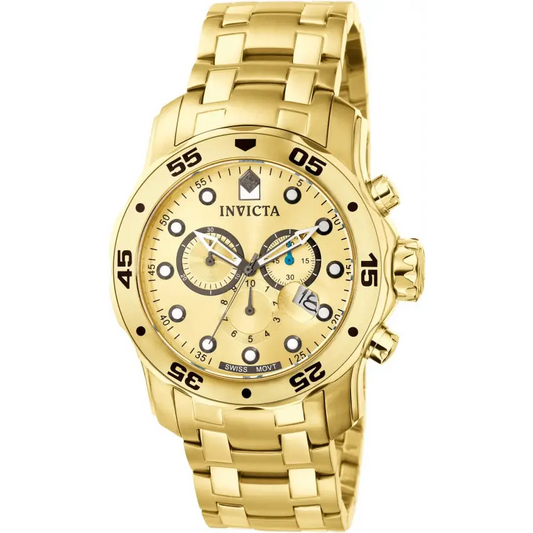 Invicta Men’s Pro Diver Chronograph 200m Gold Tone Stainless