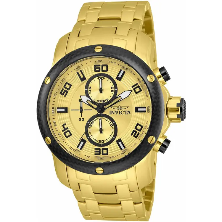Invicta Men’s Pro Diver Chronoograph 100m Gold Tone