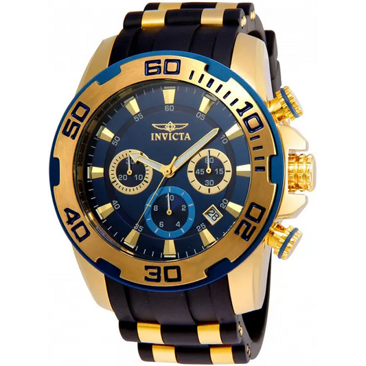 Invicta Men’s Pro Diver Gold Plated S.Steel Black Silicone