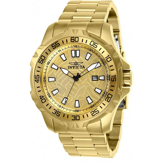 Invicta Men’s Pro Diver Quartz 100m Gold-Plated Stainless