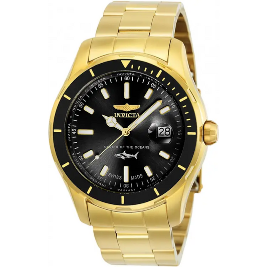 Invicta Men’s Pro Diver Quartz 100m Gold-Plated Stainless