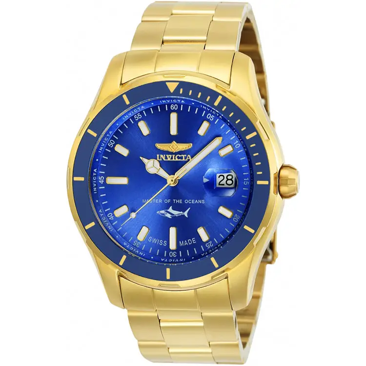 Invicta Men’s Pro Diver Quartz 100m Gold-Plated Stainless