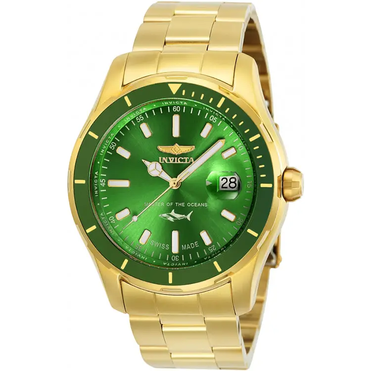 Invicta Men’s Pro Diver Quartz 100m Gold Plated Stainless